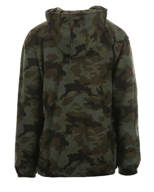 1/4 Zip Micro Fleece Hoodie Camo