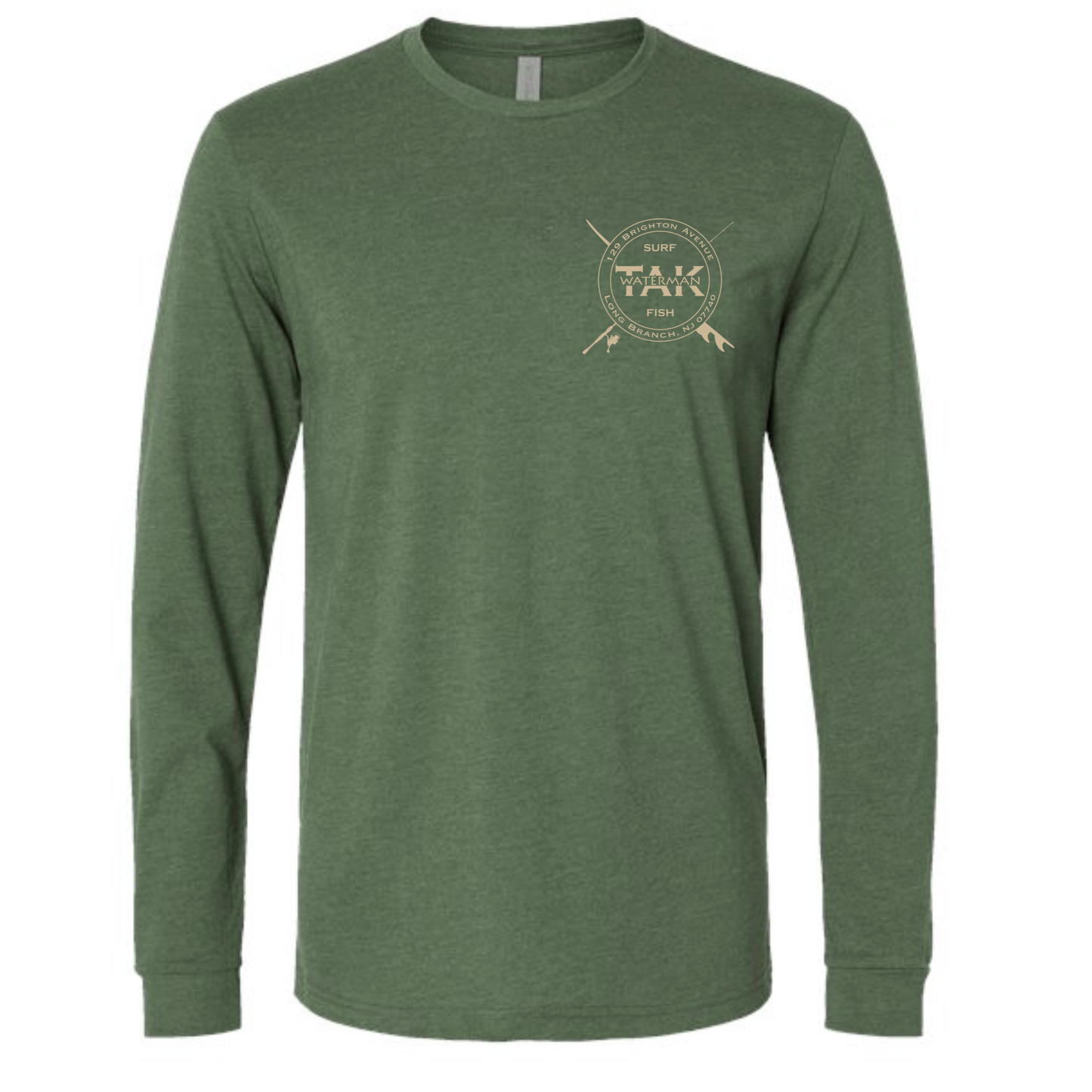 Long Sleeve Shop tee tan logo