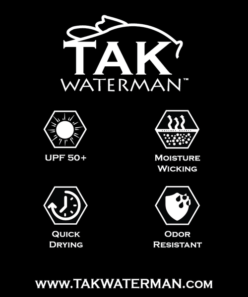 Tak Waterman | NJ Striper Solar Tech | Long Sleeve T-Shirt | Sea Grey