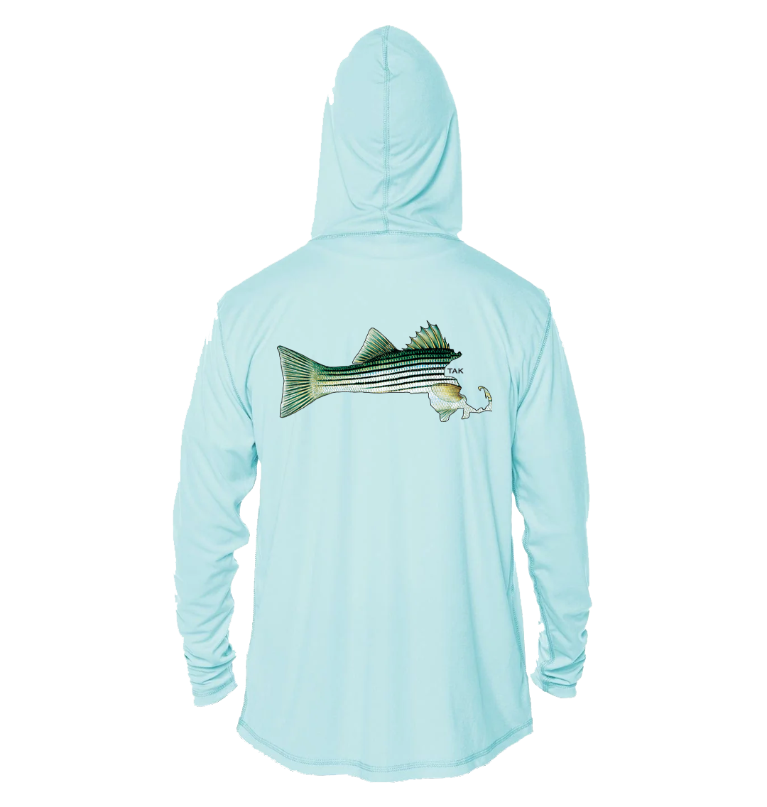 Massachusetts Striper Solar Tech L/S Hoody | Sea Blue