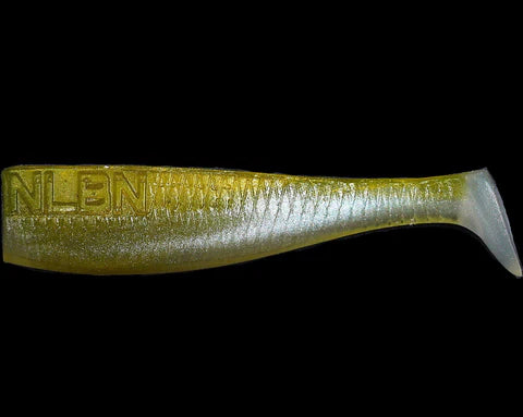 No Live Bait Needed Paddle Tail - 3 - Green Back