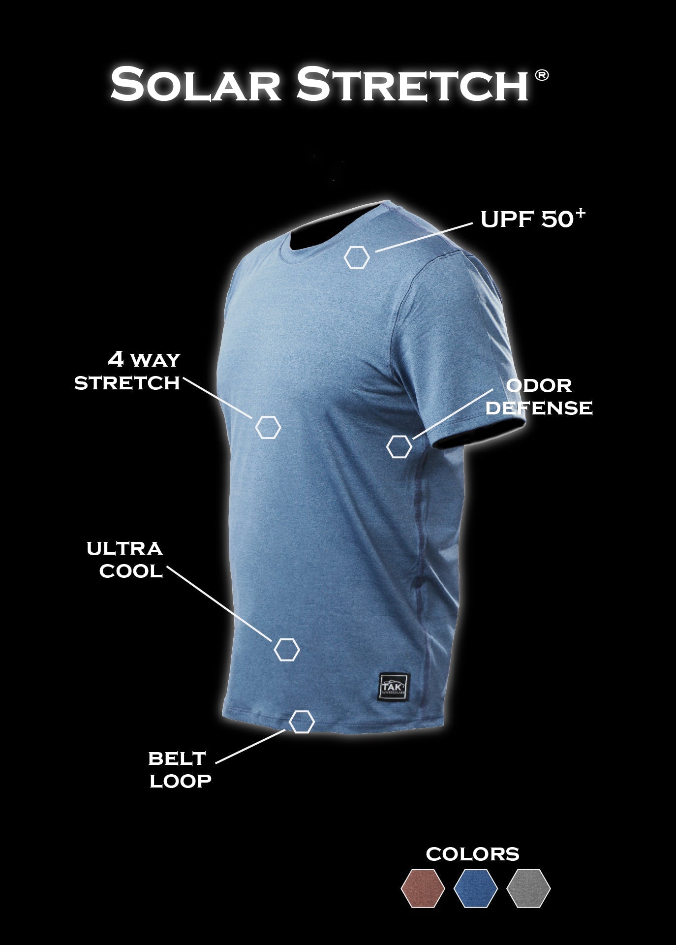 Solar Stretch® Performance T-Shirt | Maroon