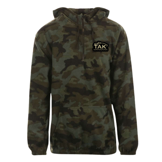 1/4 Zip Micro Fleece Hoodie Camo