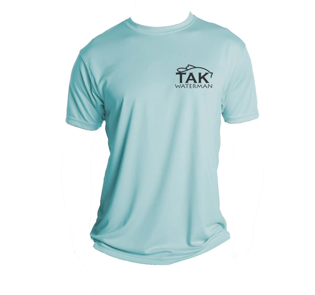 Tak Waterman | NJ Striper Solar Tech T-Shirt | Sea Blue