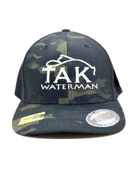 Tak Waterman | Flex Fit Trucker Hat | Black Camo