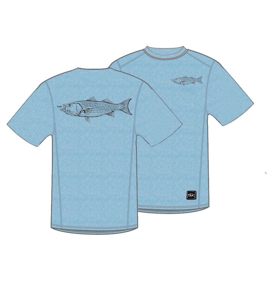 Solar Stretch® Striper Performance T-Shirt | Light Blue