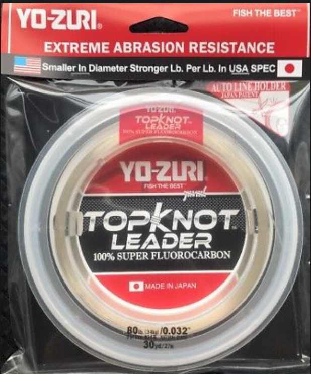 Yo-Zuri Topknot Fluorocarbon Leader Clear 100yds 40 lb X - Angler's Choice  Tackle