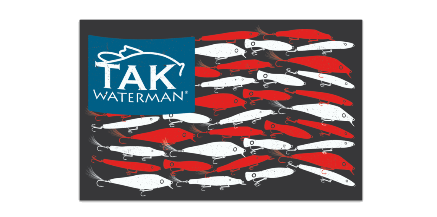 Patriotic Lures Flag Decal